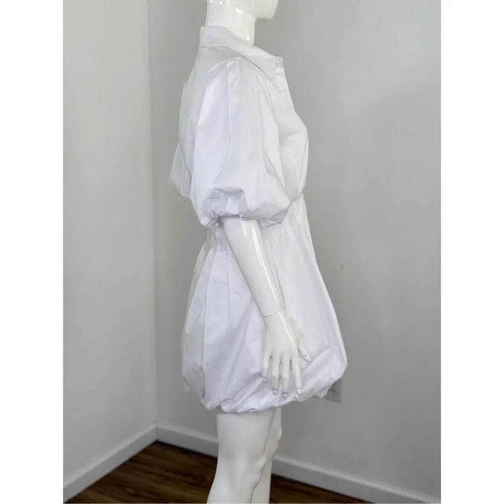 JONATHAN SIMKHAI Womens Signature Cleo Puff Sleeve Mini Dress White Size 6 - Picture 7 of 11